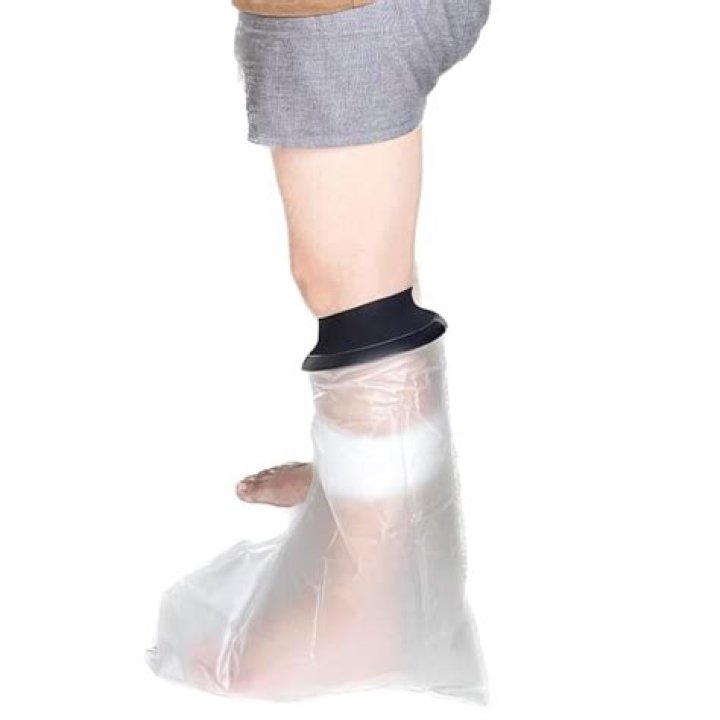 How do you shower with a walking boot?