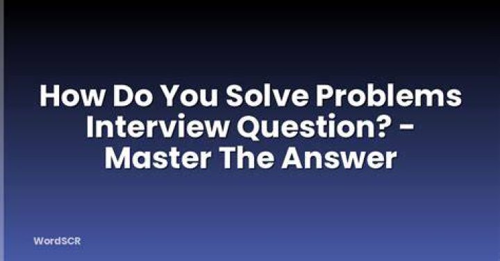 How do you solve the problems answer?
