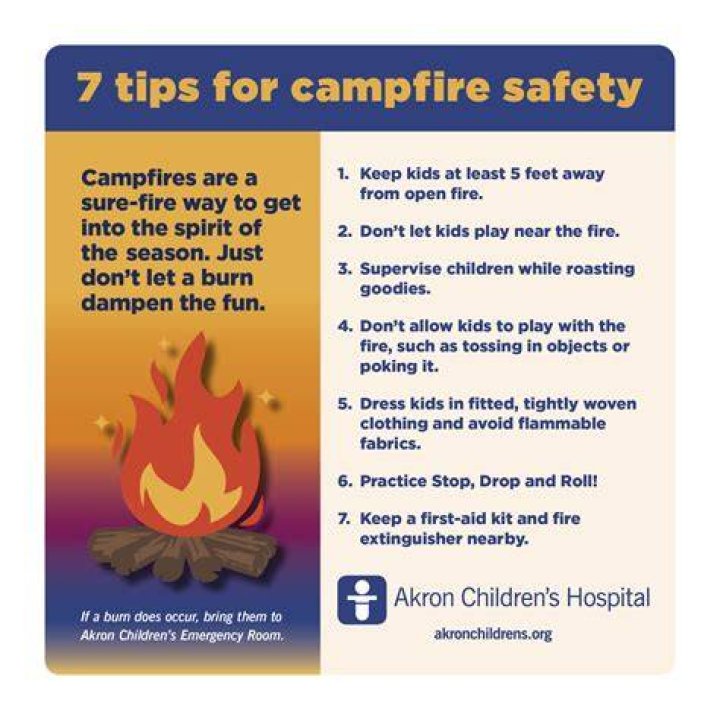 How do you stay safe around a campfire?