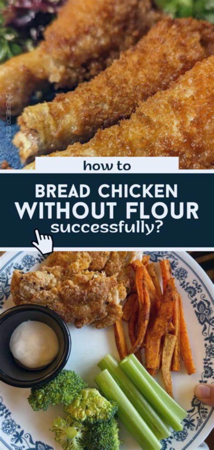 How do you stick flour to chicken without eggs?