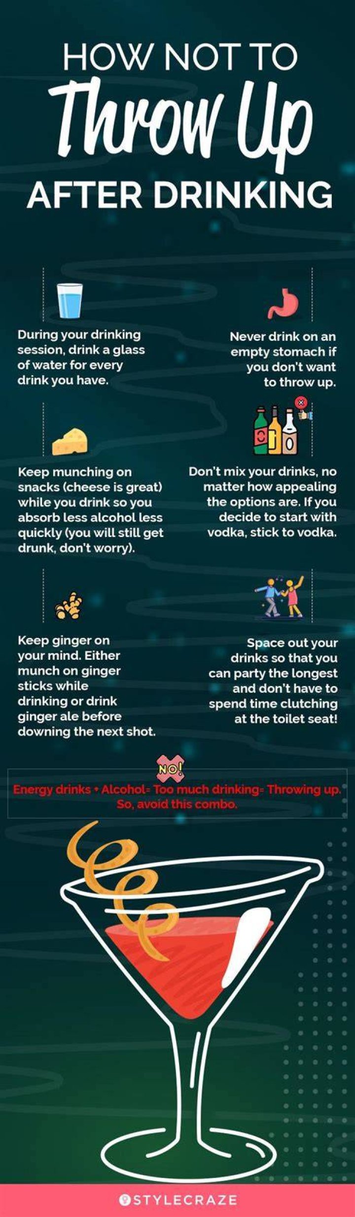 How do you stop feeling sick after drinking?