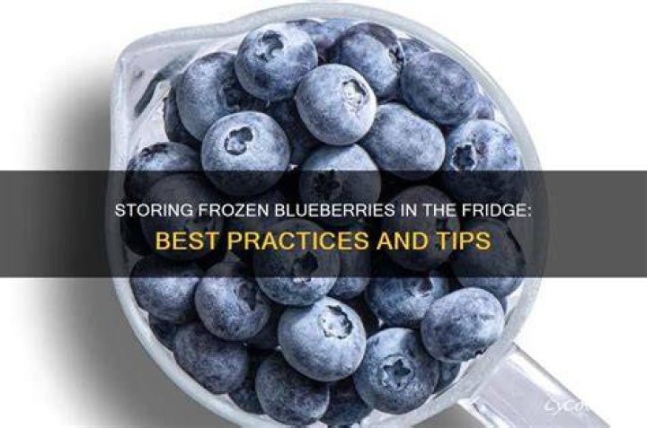 How do you store blueberries in the refrigerator?