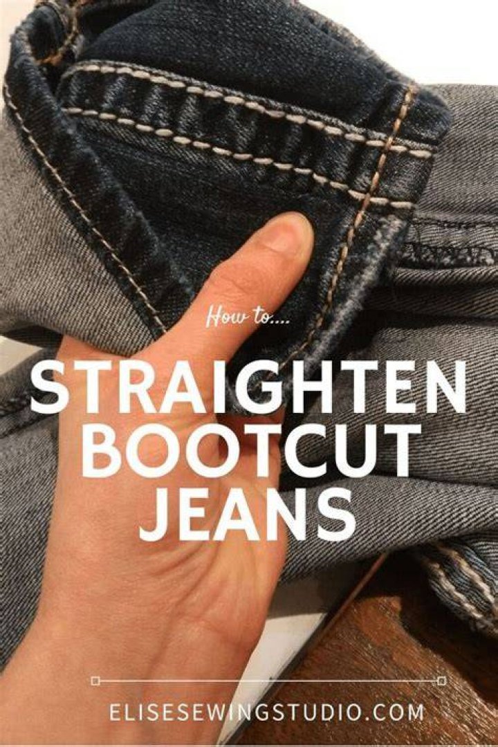 How do you straighten jeans quickly?