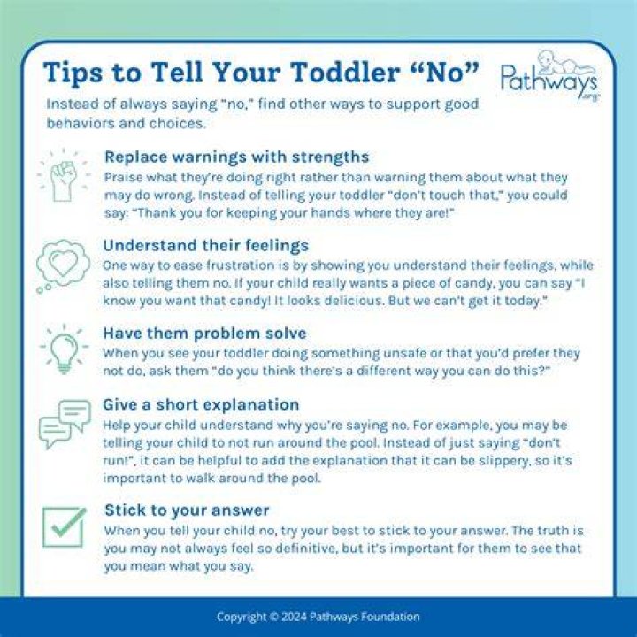 How do you teach a toddler no?