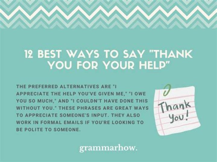 How do you thank someone for help at work?