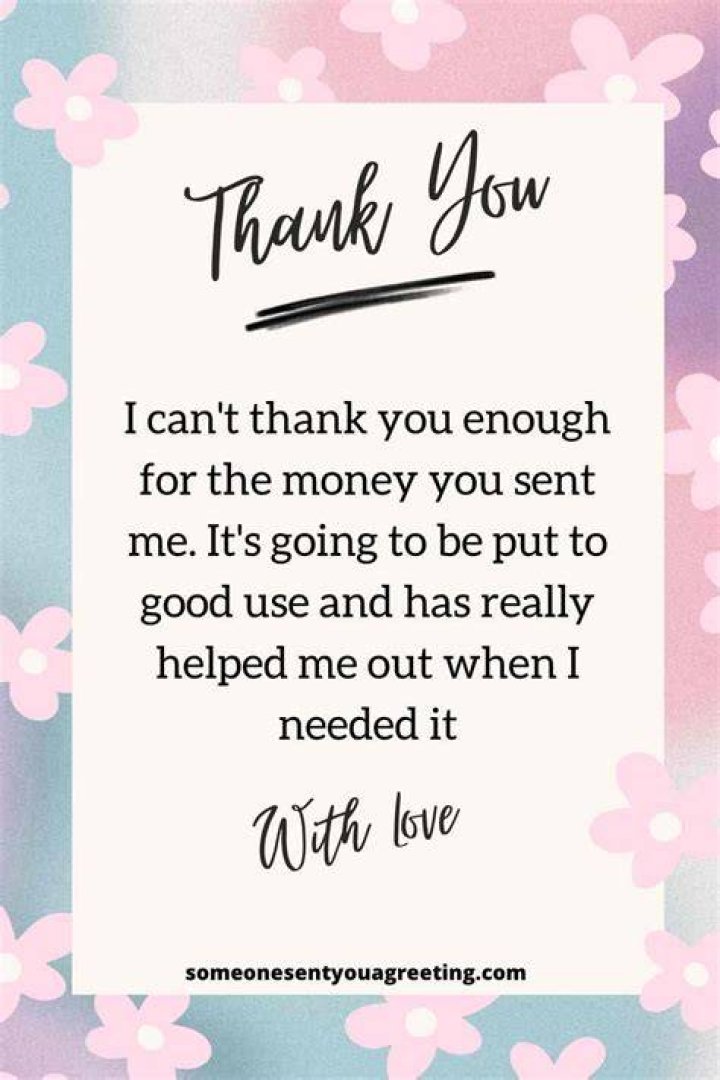How do you thank someone for paying?