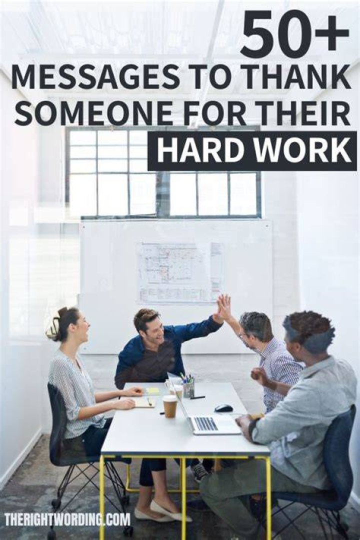 How do you thank someone for their excellent work?