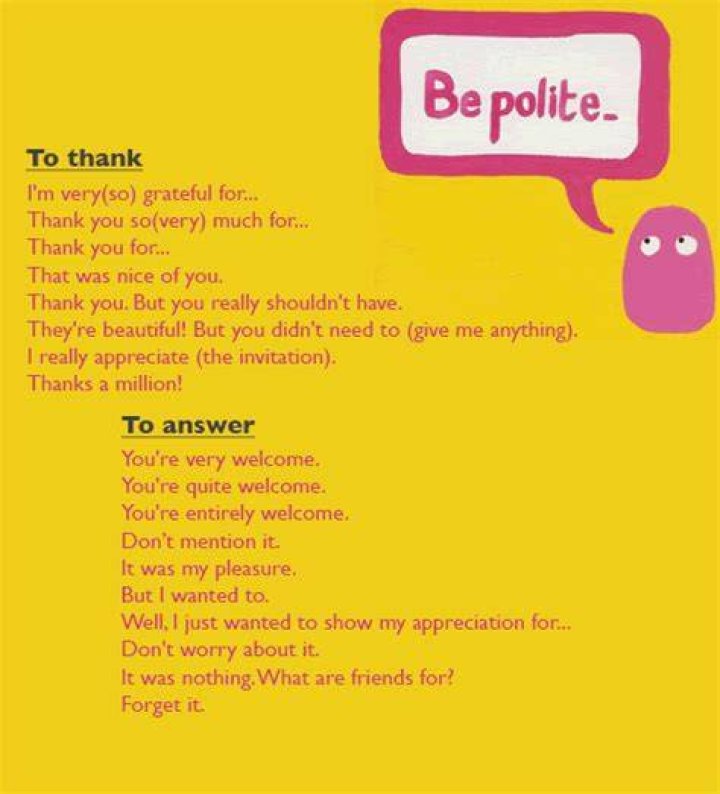 How do you thank someone politely?