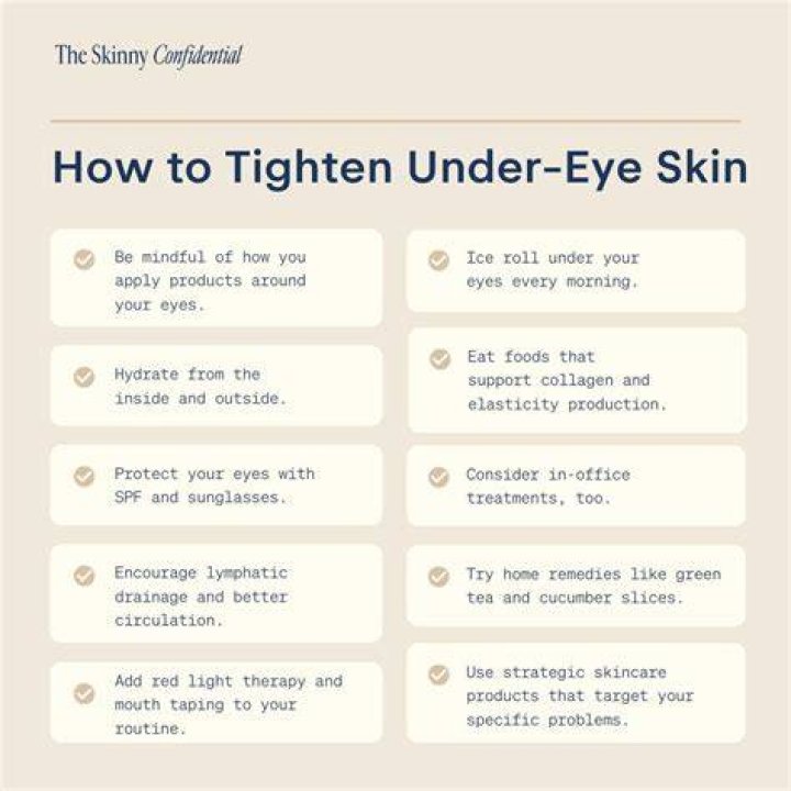 How do you tighten skin under eyes naturally?