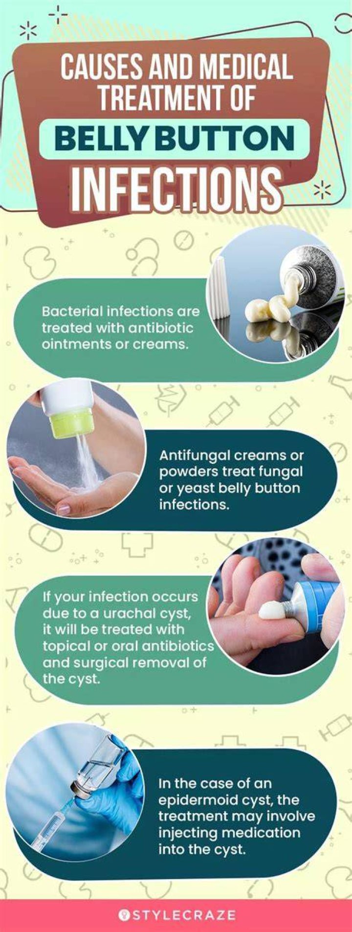 How do you treat a fungal infection in your belly button?