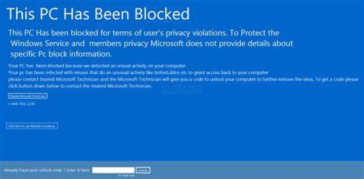 How do you unlock a blocked computer?