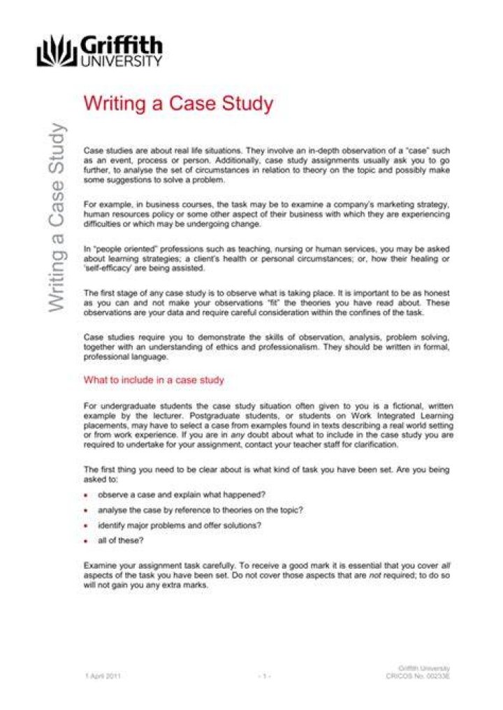 How do you write a case study question?