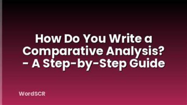 How do you write a comparative short analysis?