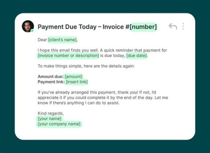 How do you write a due payment email?