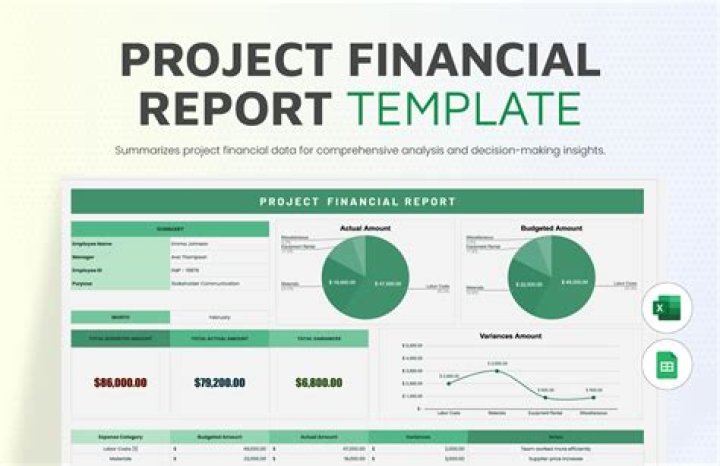 How do you write a financial report for a project?