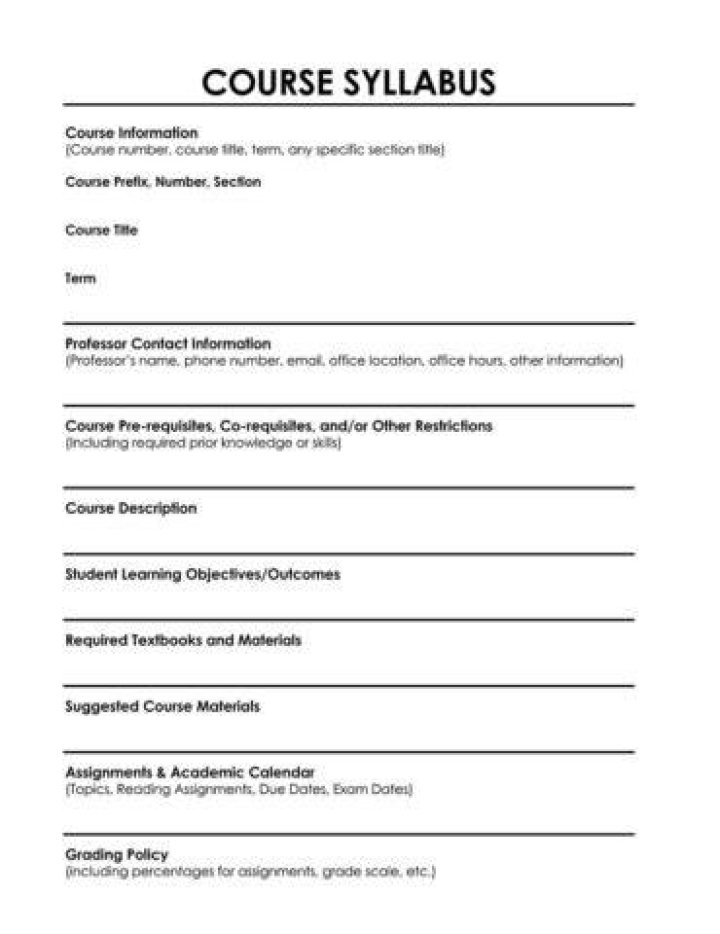 How do you write a good syllabus?