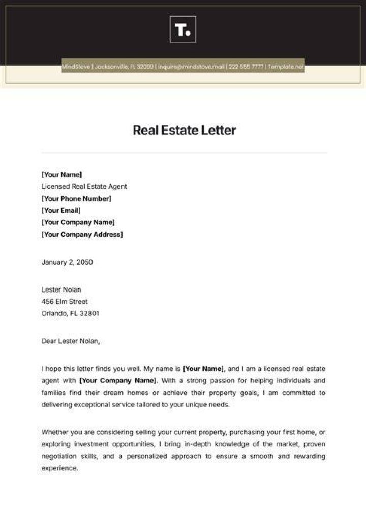 How do you write a letter of interest for real estate?