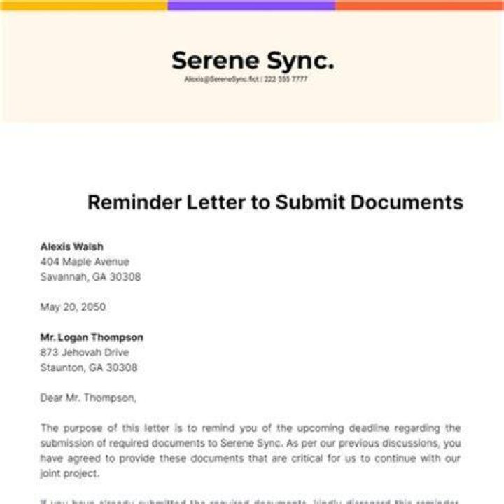 How do you write a letter to submit documents?