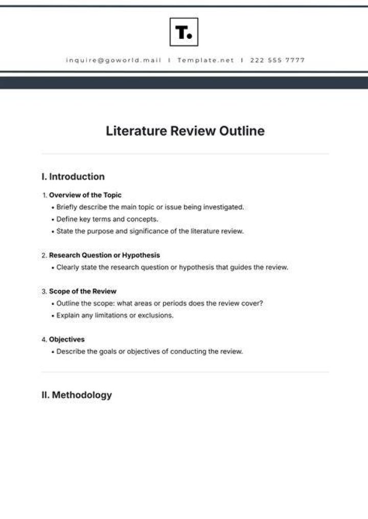 How do you write a literature review outline?