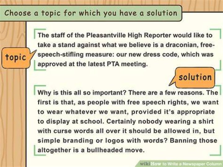 How do you write a newspaper column?