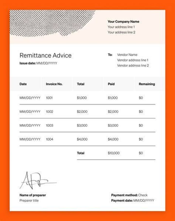 How do you write a remittance letter?