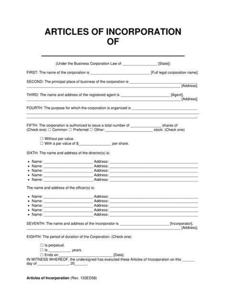 How do you write Articles of Incorporation?
