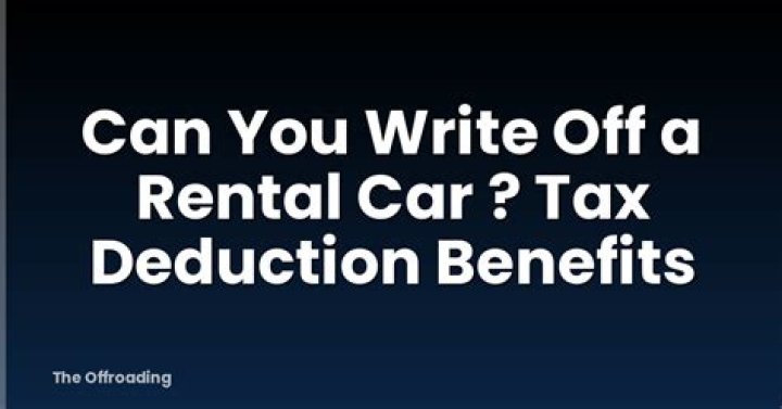 How do you write off a rental car?
