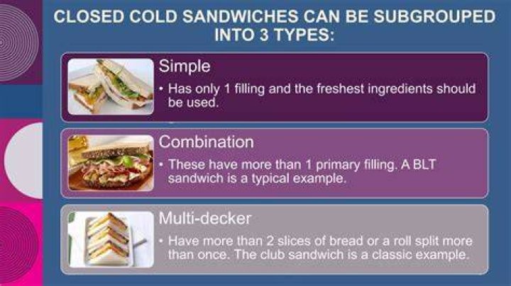 How does a club sandwich differ from a closed sandwich?