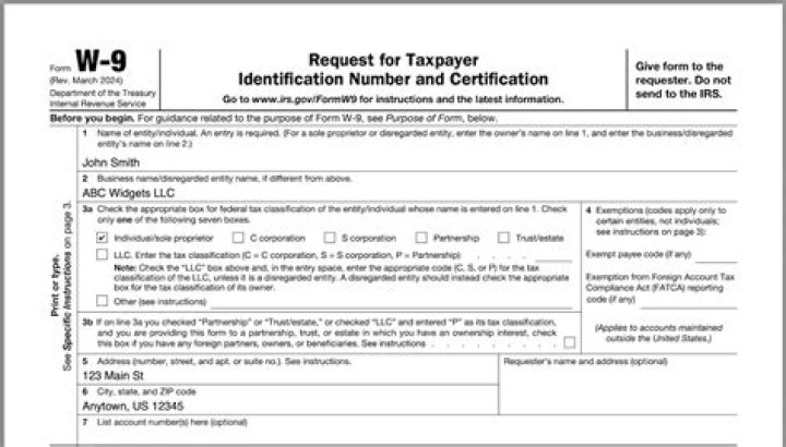 How does an S corporation fill out a w9?