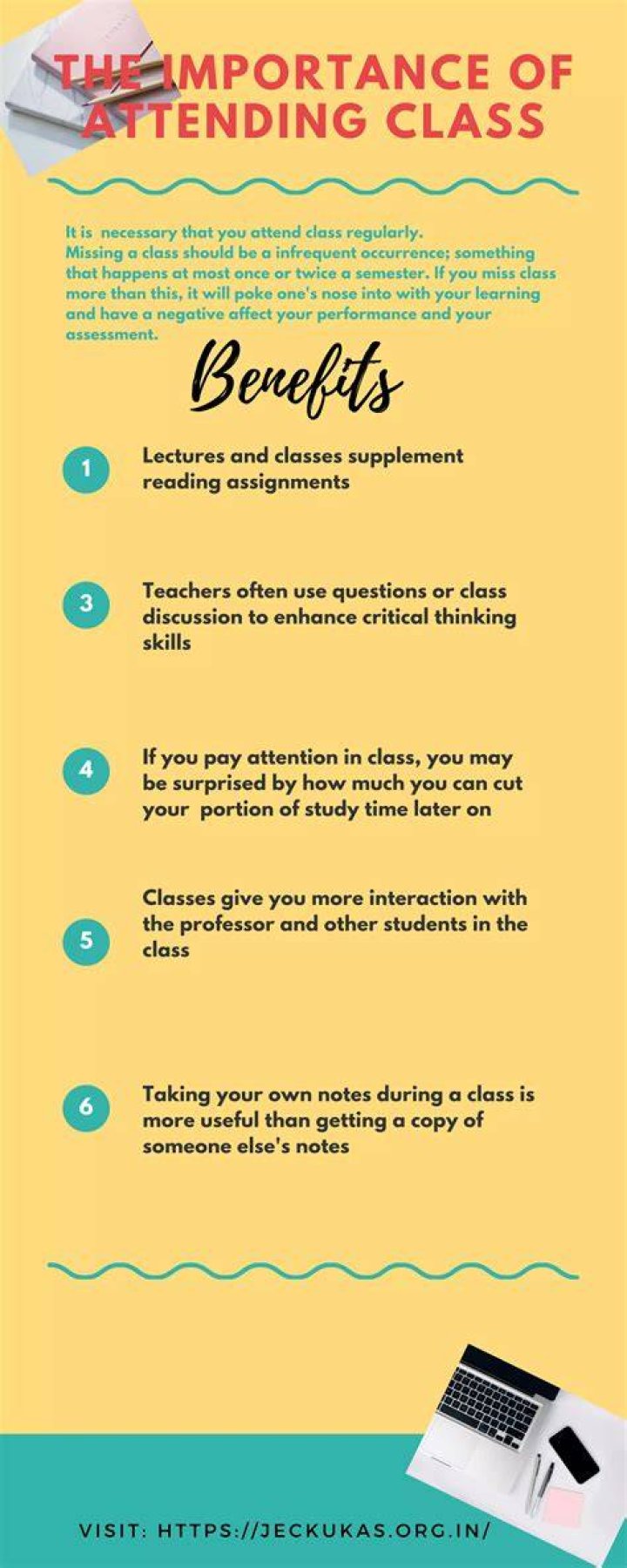 How does attending class enhance your performance?