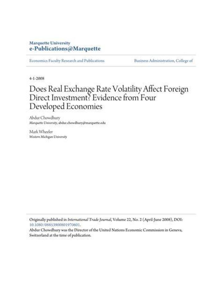 How does exchange rate affect foreign direct investment?