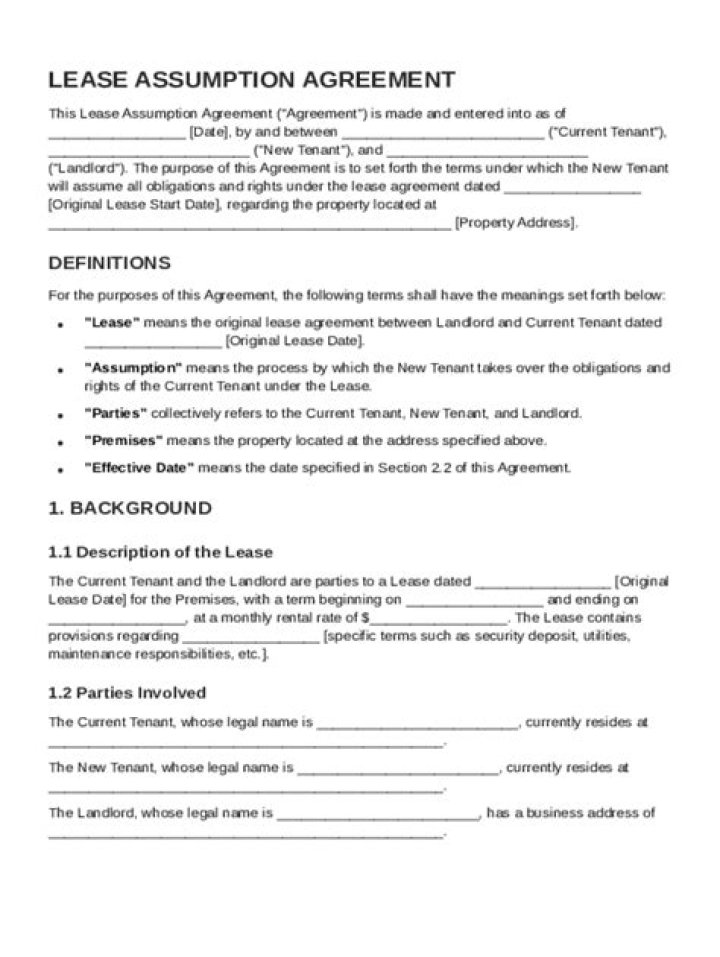How does lease assumption work?