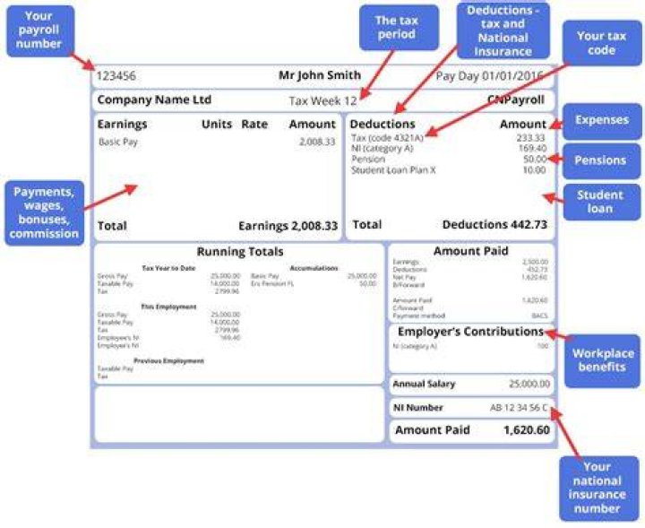How does payroll tax Show on payslip?