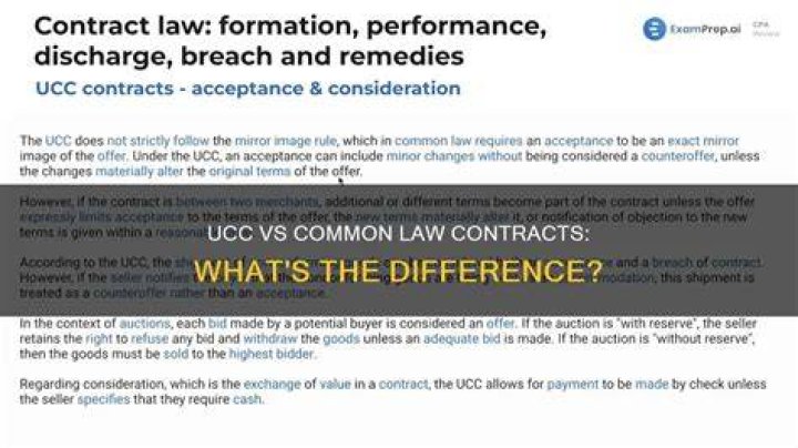 How does UCC differ from common law?