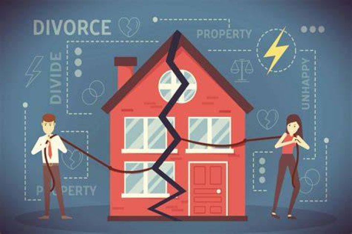 How is a house handled in a divorce?