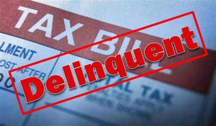 How is a property tax delinquent property recorded?