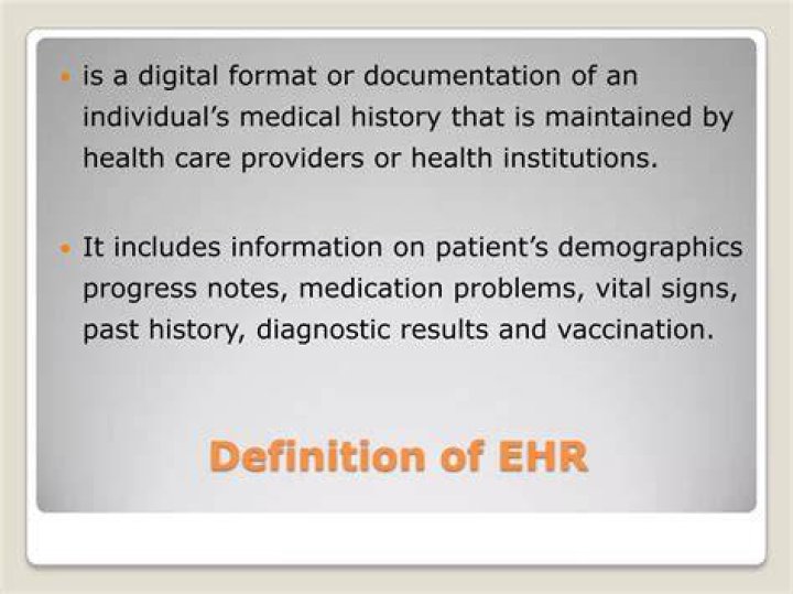 How is an EHR maintained?