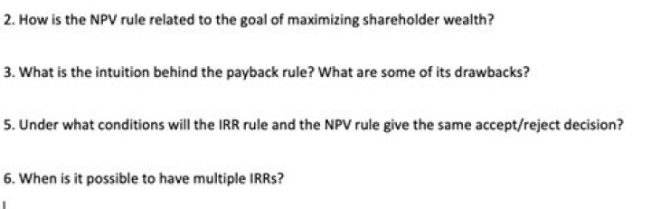 How is the NPV rule related to the goal of maximizing shareholder wealth?