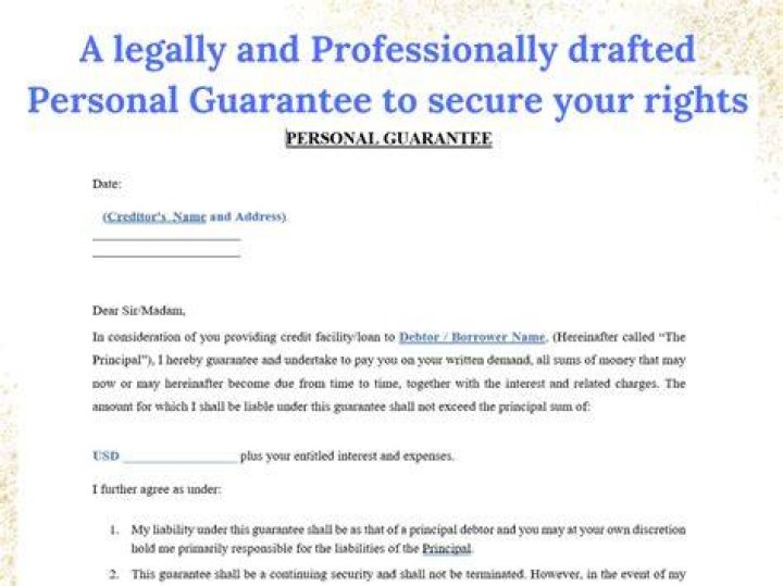 How legally binding is a personal guarantee?