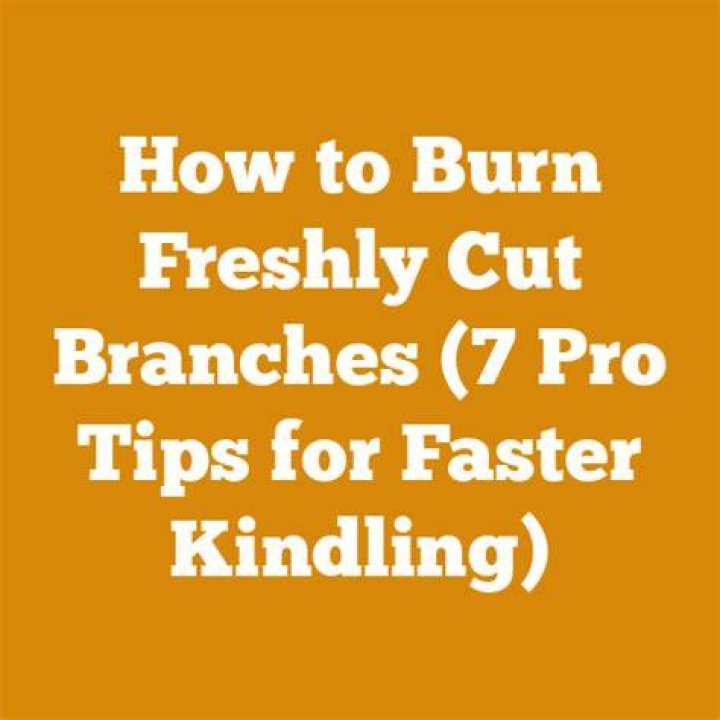 How long after cutting branches can you burn them?