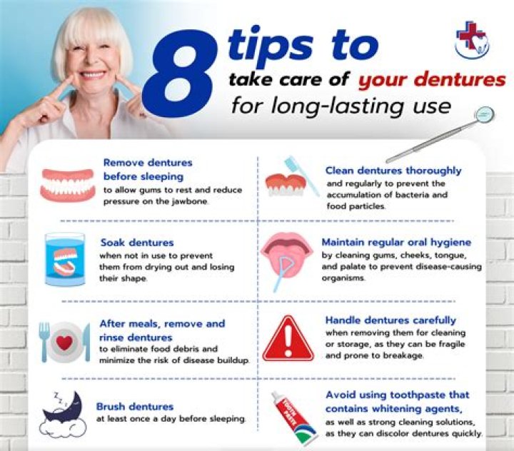 How long after getting dentures can you take them out?