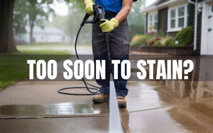 How long after pressure washing Can I stain?