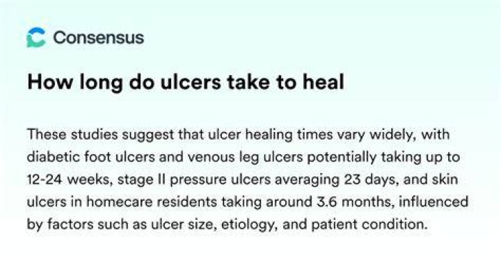 How long do ulcers take to heal?