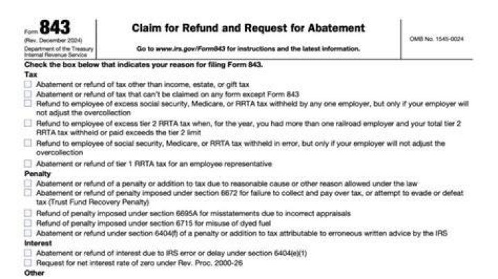 How long do you have to file form 843?