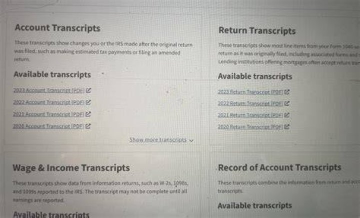 How long does it take for tax transcripts to be mailed?