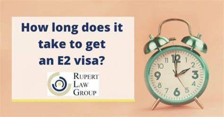 How long does it take to get an E2 visa?