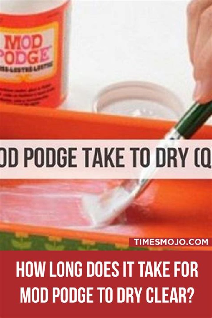 How long does Mod Podge take to dry on glass?