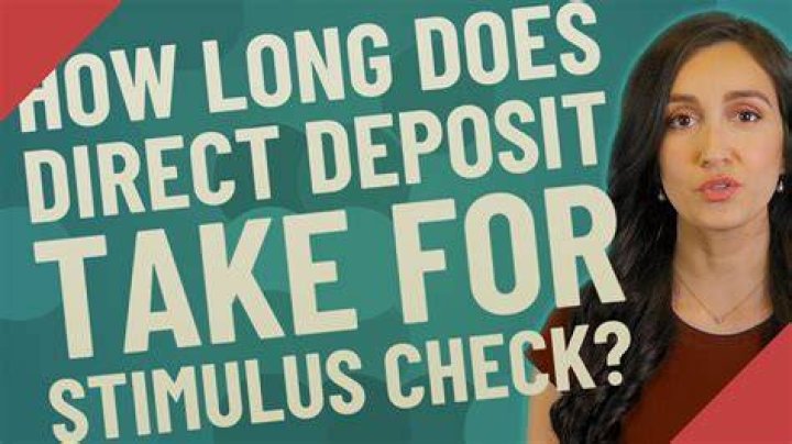 How long does stimulus check take to deposit?