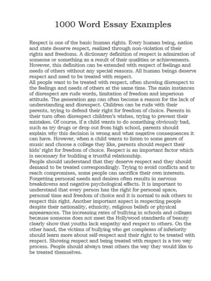 How long is a 750 to 1000 word essay?
