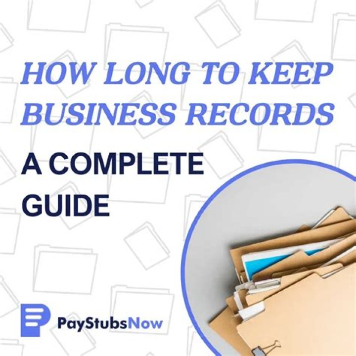 How long is a business legally required to keep their records?